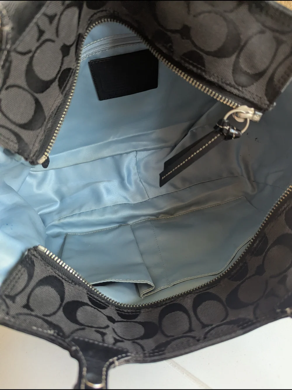 vintage Coach Gallery Signature East West Tote Bag